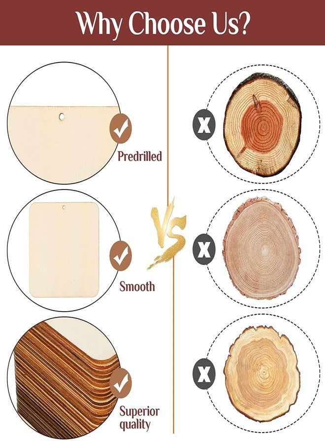 ROOT KRAFT [50pcs]-[ 5cmx5cm]-Square Wooden Pine MDF Cutouts Unfinished Tags for Key Chain,Slices Crafts,Xmas Holiday Hanging Decorations,Painting Wood Craft,MDF Plains,Resin Art Work - Image 5